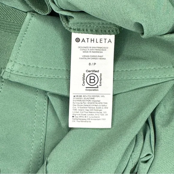 Athleta Venice High Rise Wide Leg Cargo Pants Green Size 8 - Picture 12 of 12